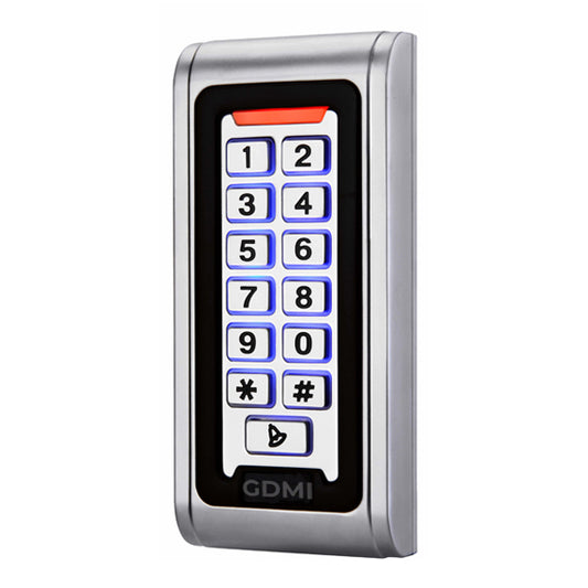 GDMI Standalone Waterproof Access Controller with Keypad & Card Reader – Zinc Alloy, IP68, 12V-24V AC/DC, 2000 Users, Wiegand Output,Anti-Vandal