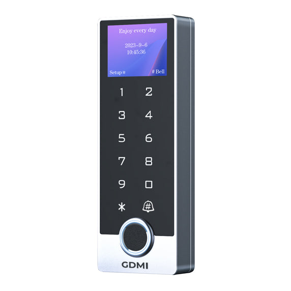 GDMI 3006 Standalone Access Control System – Fingerprint, RFID, PIN Code, Tuya App, LCD Screen, Touch Keypad, IP68 Waterproof